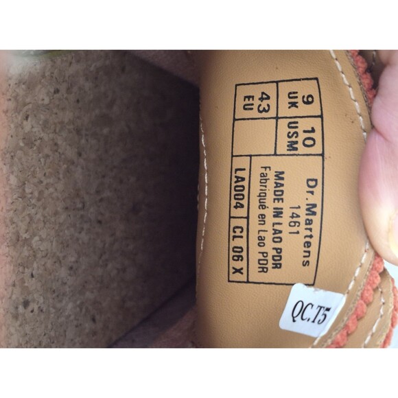 Dr. Martens 1461 Corduroy Oxfords Rust Tan Orange Low Top Shoes main image 4